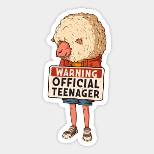 Official Teenager 13th Birthday Gift Sticker